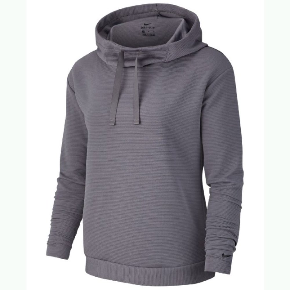 Nike Gunsmoke Gray Dri-FIT Fleece Loose Fit Training Hoodie Size Medium